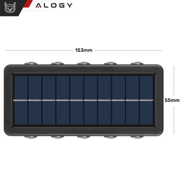 2x Solar wall lamp Alogy Solar Lamp outdoor IP65 2V facade with dusk sensor 10 LED