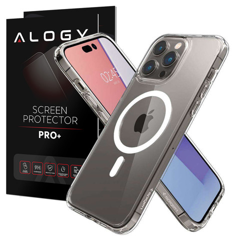 Spigen Ultra Hybrid Mag case for Apple iPhone 14 Pro Max White Glass