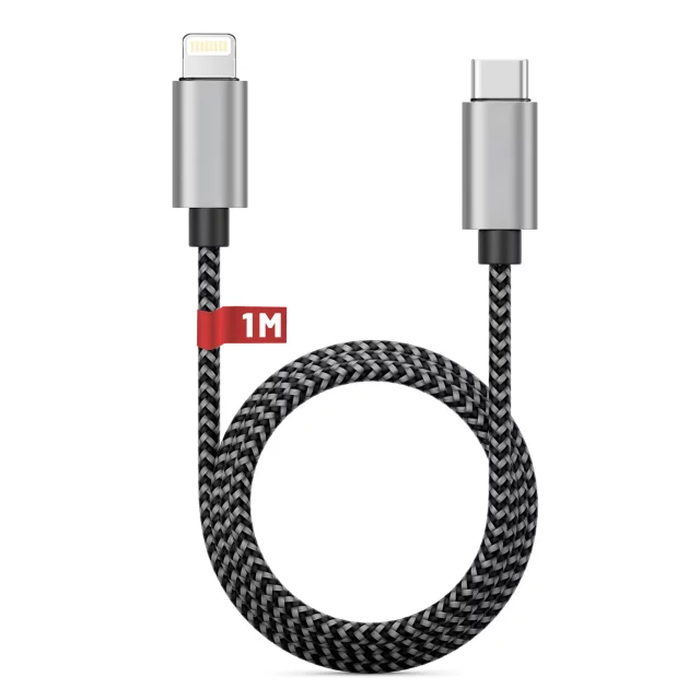 Kabel Zasilający USB-C do Lightning 27W 1m, Szybkie Ładowanie PD, Trwały i Elastyczny Przewód Kompatybilny z iPhone i iPad, Alogy MagiCharge™ – Czarny