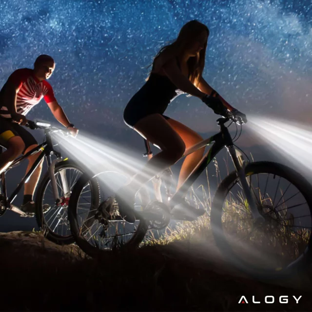 Světlo na kolo přední halogenové LED osvětlení na kolo na řídítka předního kola Mocna 900lm Alogy 610 černá