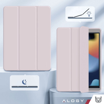 Case for Apple iPad 10.2 9 Gen 8/7 2021/2020/2019 Smart Pencil Case Alogy TPU Tablet Cover Pink