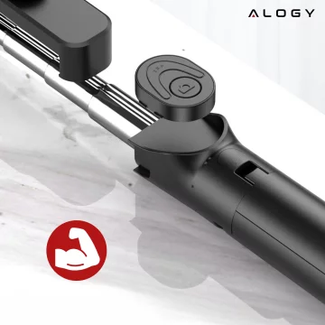 Selfie tyč stativ Stativový držák telefonu Alogy Tripod selfie tyč Bluetooth 360 dálkové ovládání Black
