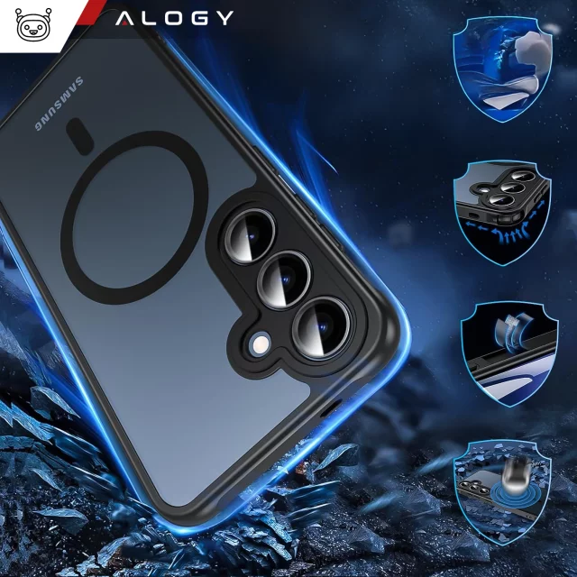 Pouzdro pro Apple iPhone 16 Pro Max Alogy Anti-Shock Hybrid Case pro MagSafe Transparent