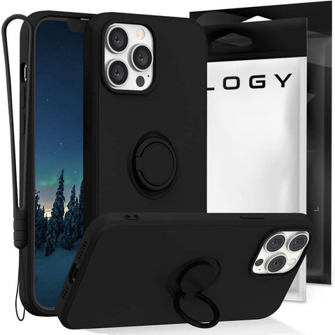 Silikonové pouzdro Ring Ultra Slim Alogy pro Apple iPhone 13 Pro Black