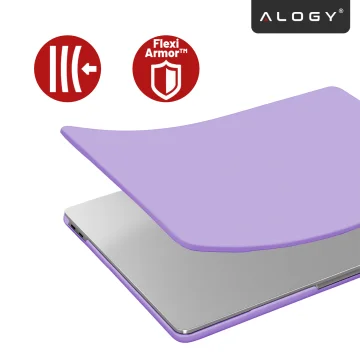 Etui do Apple MacBook Air 13 / 13.3" 2018–2021 (M1 A2337/A2179/A1932) – elastyczna, matowa obudowa ochronna, lekka i odporna – Alogy AirGuard™ Fioletowy