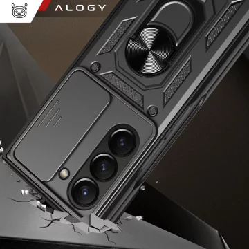 Pouzdro na iPhone 14 Pro Mag Safe Matt Case Cover matné Alogy Ring obrněné pouzdro na telefon černé