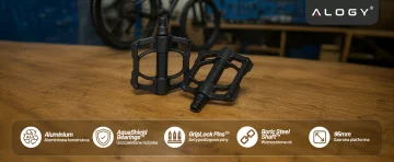 Plošinové pedály pro MTB kola, hliník 9/16" Černá hliníková sada [2 ks]