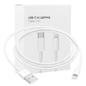 Kabel 100cm USB-C do Lightning PowerDelivery do Apple iPhone USB Data Charging Cable PD 20W Biały