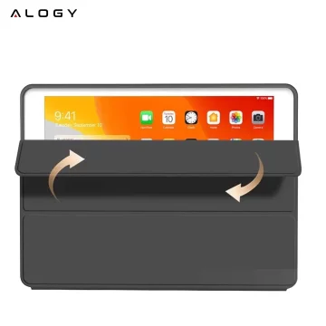 Hülle für Apple iPad 10.2 9 Gen 8/7 2021/2020/2019 Smart Pencil Case Alogy TPU Tablet Cover Schwarz Glas
