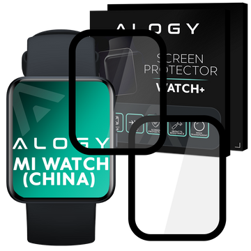 2x Alogy Full Glue 3D flexibilní sklo pro Xiaomi Mi Watch (Čínská verze) černé