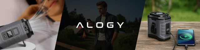 Stolní ventilátor stojící ventilátor malé oběhové čerpadlo s klipem bezdrátové ruční 500mAh USB-C Alogy White