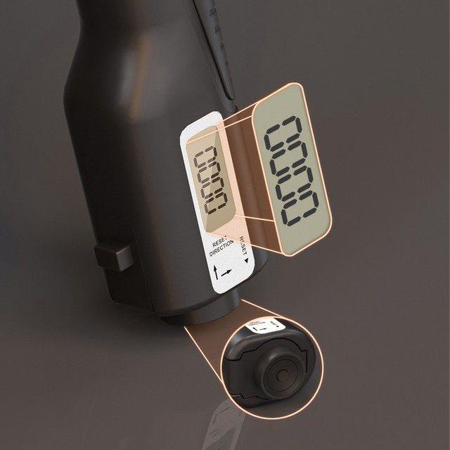 Grip pro cvičení rukou, nastavitelný 10-100 kg, trénink, sport, rehabilitace, s pultovým displejem, Černá