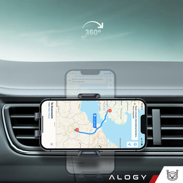 Držák telefonu do auta, okno, mřížka, kokpit, palubní deska, auto, auto, pro 7" telefon Alogy 3v1 Vonný přívěsek