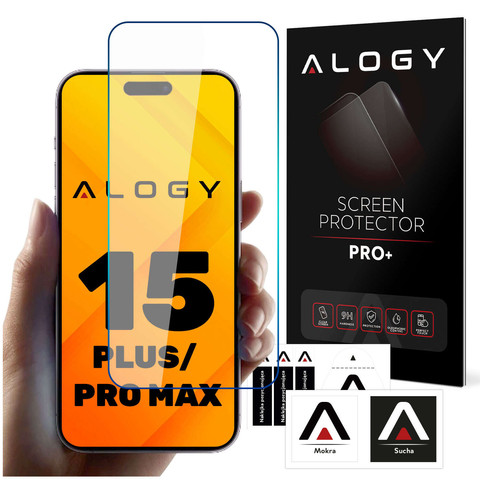 Tvrzené sklo 9H pro iPhone 15 Plus / 15 Ultra / 15 Pro Max pro Alogy Screen Protector PRO