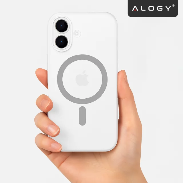 Hülle für Apple iPhone 16 Pro Max Alogy MagSafe Hybrid Matte Case Matte Cover mit Linsenschutz Schwarz