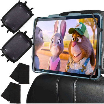 2x Držák na opěrku hlavy do auta pevný suchý zip pro čtečku tabletu Alogy Car flexibilní černý