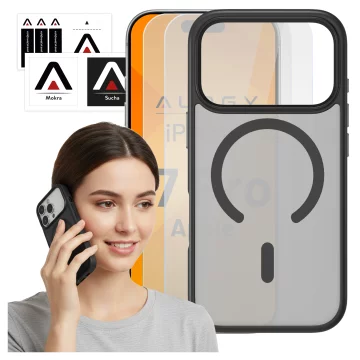 Case for Apple iPhone 16 Pro Max Alogy MagSafe Hybrid Matte Case with Lens Protection Black