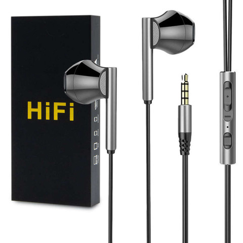 Kabelová sluchátka Alogy Hi-Res Bass Earphones s 3,5 mm mini jack konektorem Černá