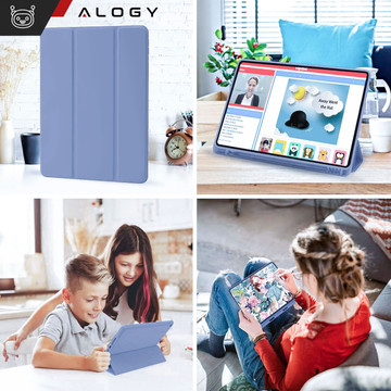 Hülle für Apple iPad 10.2 9 Gen 8/7 2021/2020/2019 Smart Pencil Case Alogy TPU Tablet Cover Blau
