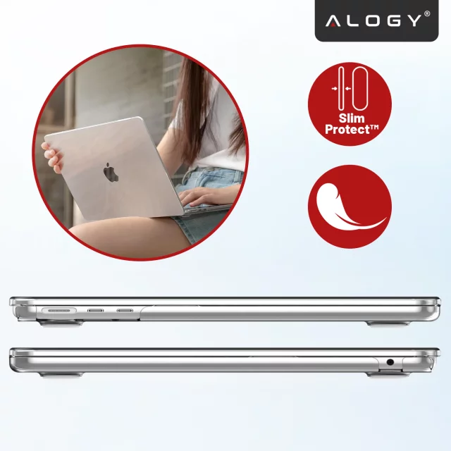 Etui Alogy Hard Case für Apple Macbook Air 13 2022 M2 A2681 13,6" Przezroczyste