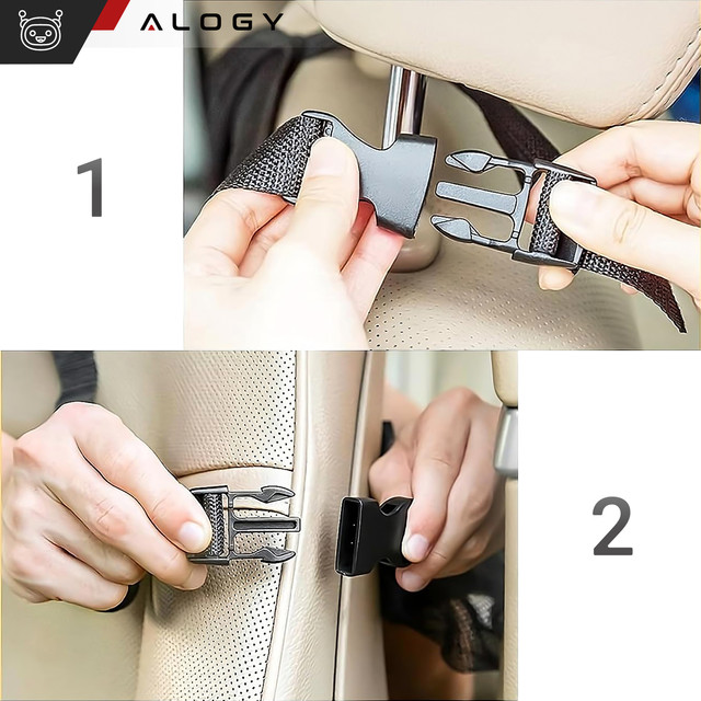 Car organizer for car, backrest, car seat, Alogy protector for tablet, Black
