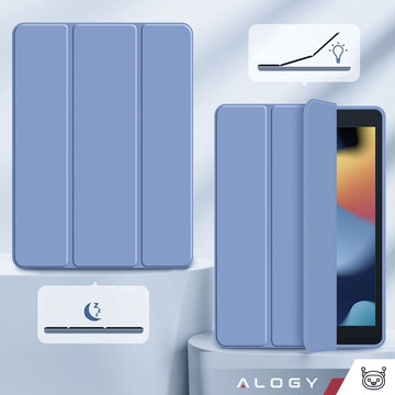 Hülle für Apple iPad 10.2 9 Gen 8/7 2021/2020/2019 Smart Pencil Case Alogy TPU Tablet Cover Blau