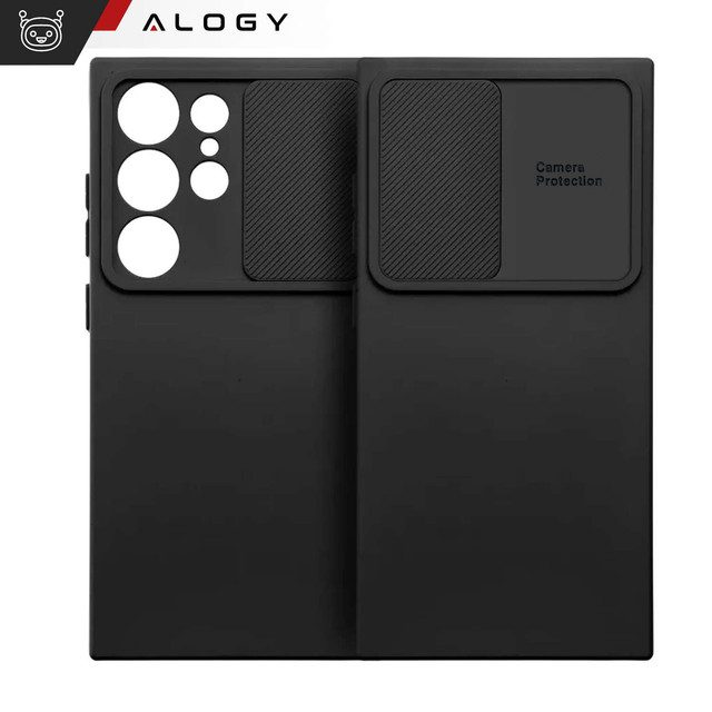 Case for Samsung Galaxy S24 Ultra Armored Case Protection Camera Cover Slide Camshield Case Alogy Black Glass