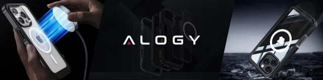 Etui ochronne na telefon do Apple iPhone 16 Pro Alogy Shield360 MagCase™️ do MagSafe obudowa z ochroną wyświetlacza i aparatu Czarne