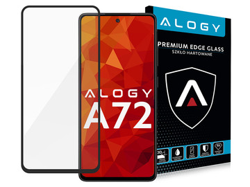 Alogy Glass Full Glue case friendly for Samsung Galaxy A72 Black