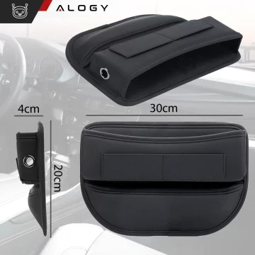 Organizér do auta do auta mezi sedadla Alogy Car Front Seat Storage Box černá