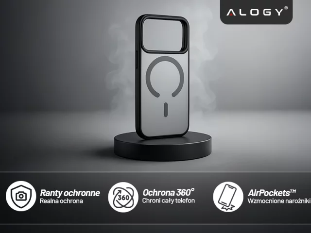 Alogy 3in1 Case Pack™ – Černý hybridní kryt MagSafe se 2 ochrannými tvrzenými skleněnými pouzdry pro Apple iPhone 17 Pro Max