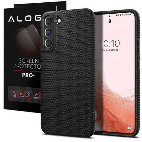 Spigen Liquid Air case for Samsung Galaxy S22 Matte Black Glass