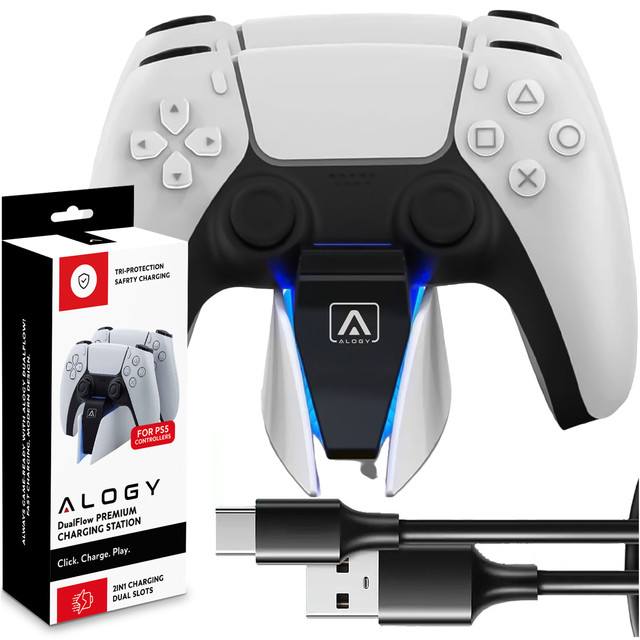 Duální dokovací stanice pro ovladač PlayStation 5 PS5 Pad White