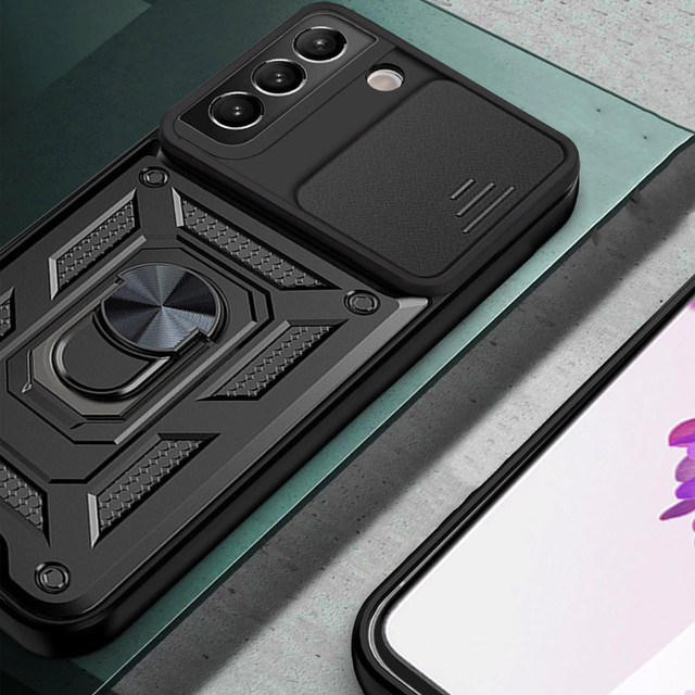 Alogy Camshield Stand Ring Camera Case for Samsung Galaxy S22 Plus black