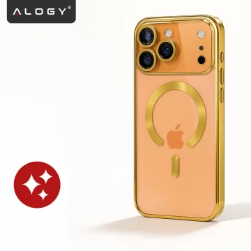 Hülle für Apple iPhone 16 Pro Max Alogy MagSafe Hybrid Matte Case Matte Cover mit Linsenschutz Schwarz