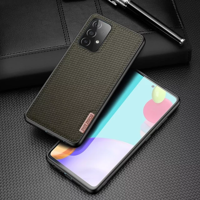 Dux Ducis Fino Schutzhülle mit Nylonbezug für Samsung Galaxy A72 4G grün