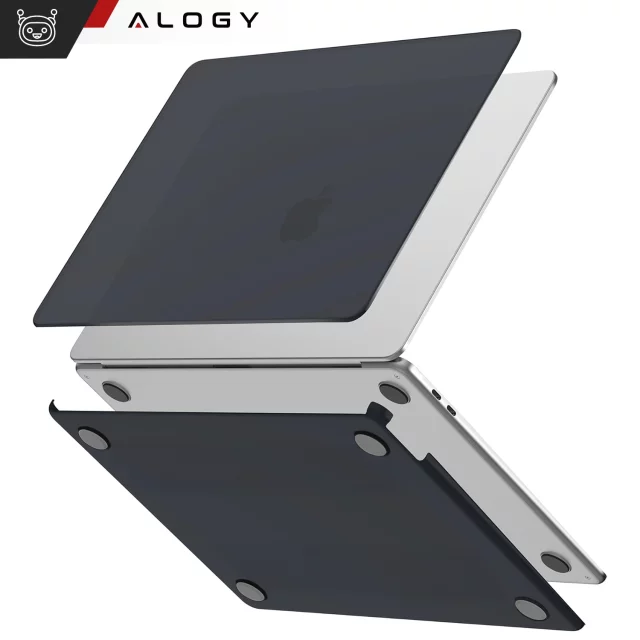 Etui do Apple Macbook Air 13 13.3" - 2018-2021 (M1 A2337/A2179/A1932) Alogy AirGuard™ Elastyczna obudowa Matowa Czerń