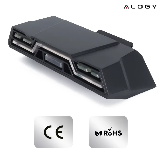 Zadní světlo na kolo na zadní část kola LED osvětlení zadní světlo červené hliníkové voděodolné IPX4 50lm Alogy