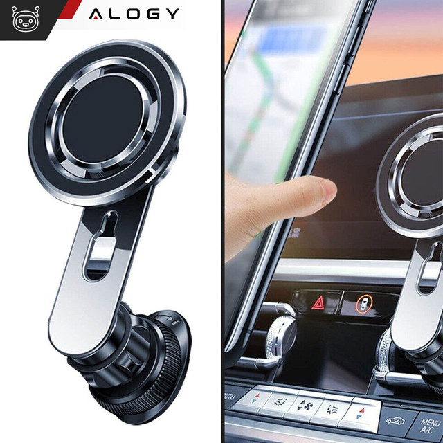 MagSafe car holder for iPhone 14 13 12 for the grille Alogy Airvent car holder Black