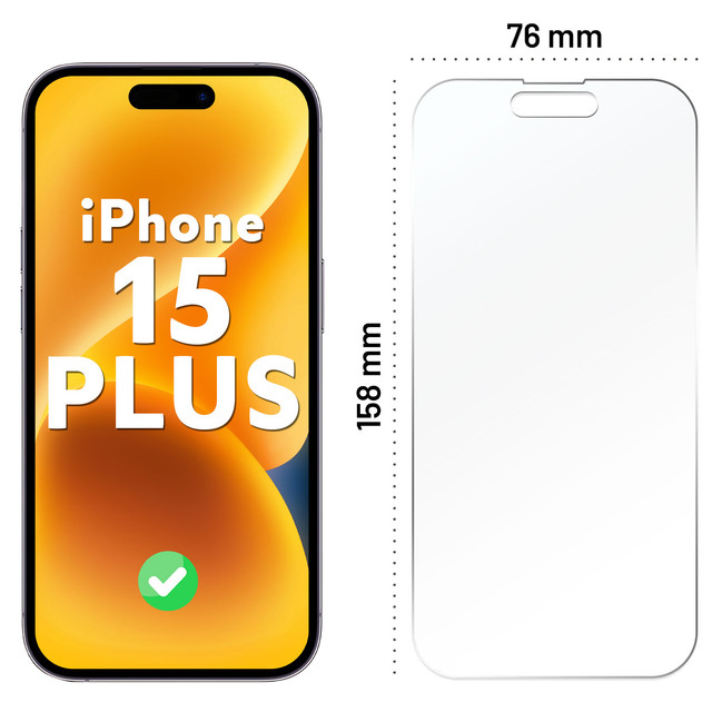 Hybridglas für Apple iPhone 15 Plus Vollbild Alogy Flexi Full Glass 9H Schutzglas Bruchsicher