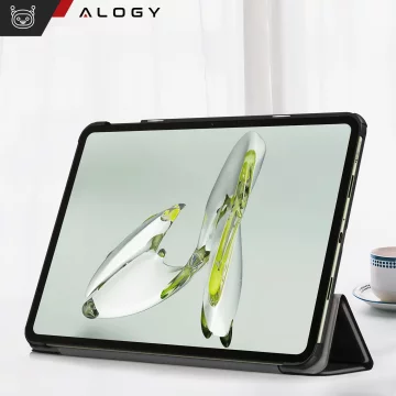 Etui + szkło do OnePlus Pad Go/Oppo Pad Air 2/Oppo Pad Neo 11.4" obudowa na tablet Case Alogy Book Czarny + Rysik Gratis