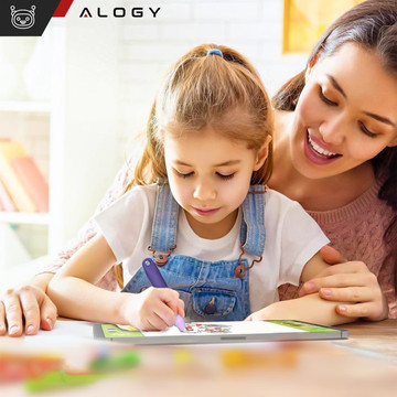 Kapacitní stylus dotykové pero pro telefon a tablet Alogy stylus pro děti 10 cm fialové