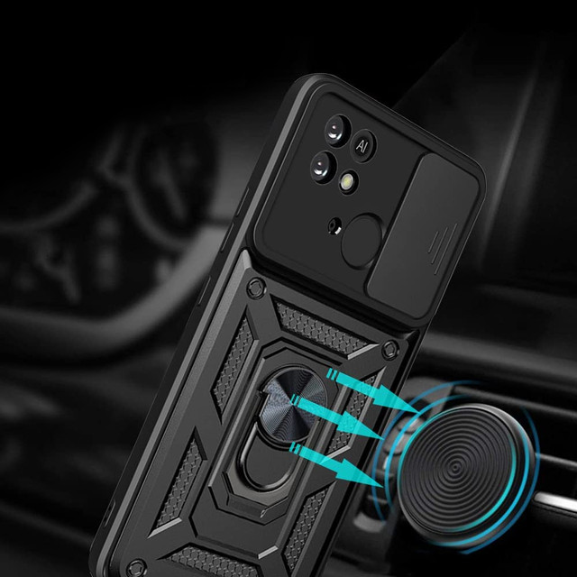 Pouzdro Alogy Camshield Stand Ring s krytem fotoaparátu pro Xiaomi Redmi 10c