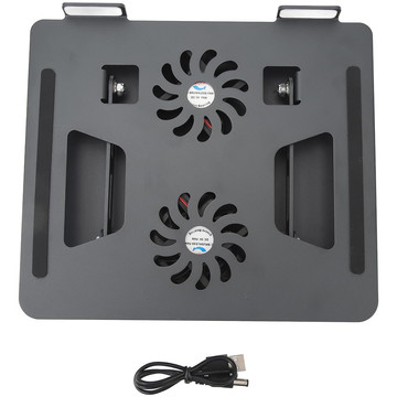 Stojanový stojan na notebook stůl 17,3" nastavitelný 360 chladící skládací hliník 25 x 21,7 cm Alogy Graphite