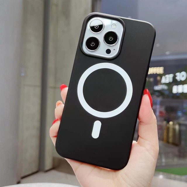 MagSafe Ultra Slim Mag Alogy Case pro Apple iPhone 13 Pro Qi nabíječky černé sklo