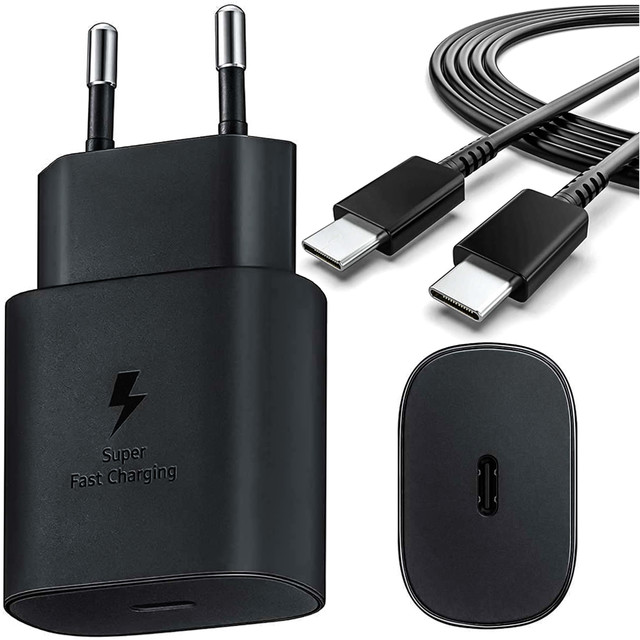 USB-C Type-C PD Premium Fast Wall Charger 25W 3A Type-C Cable 1M Alogy Black