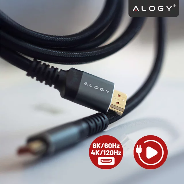 Alogy 8K 60Hz 48GBps 3m HDMI 2.1 Kabel Schwarz