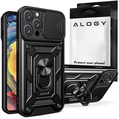 Alogy Camshield Stand Ring Case with Camera Cover for Apple iPhone 14 Pro Max