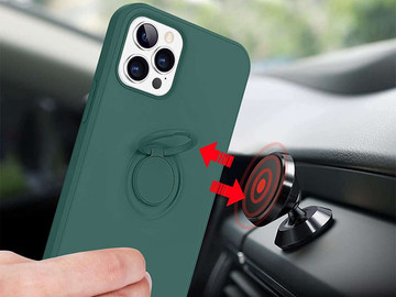 Silikonový obal Ring Ultra Slim Alogy pro iPhone 12 Pro Max 6.7 Green