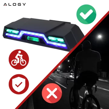 Bicycle rear light for the rear of the bike LED lighting rear light red aluminum waterproof IPX4 50lm Alogy